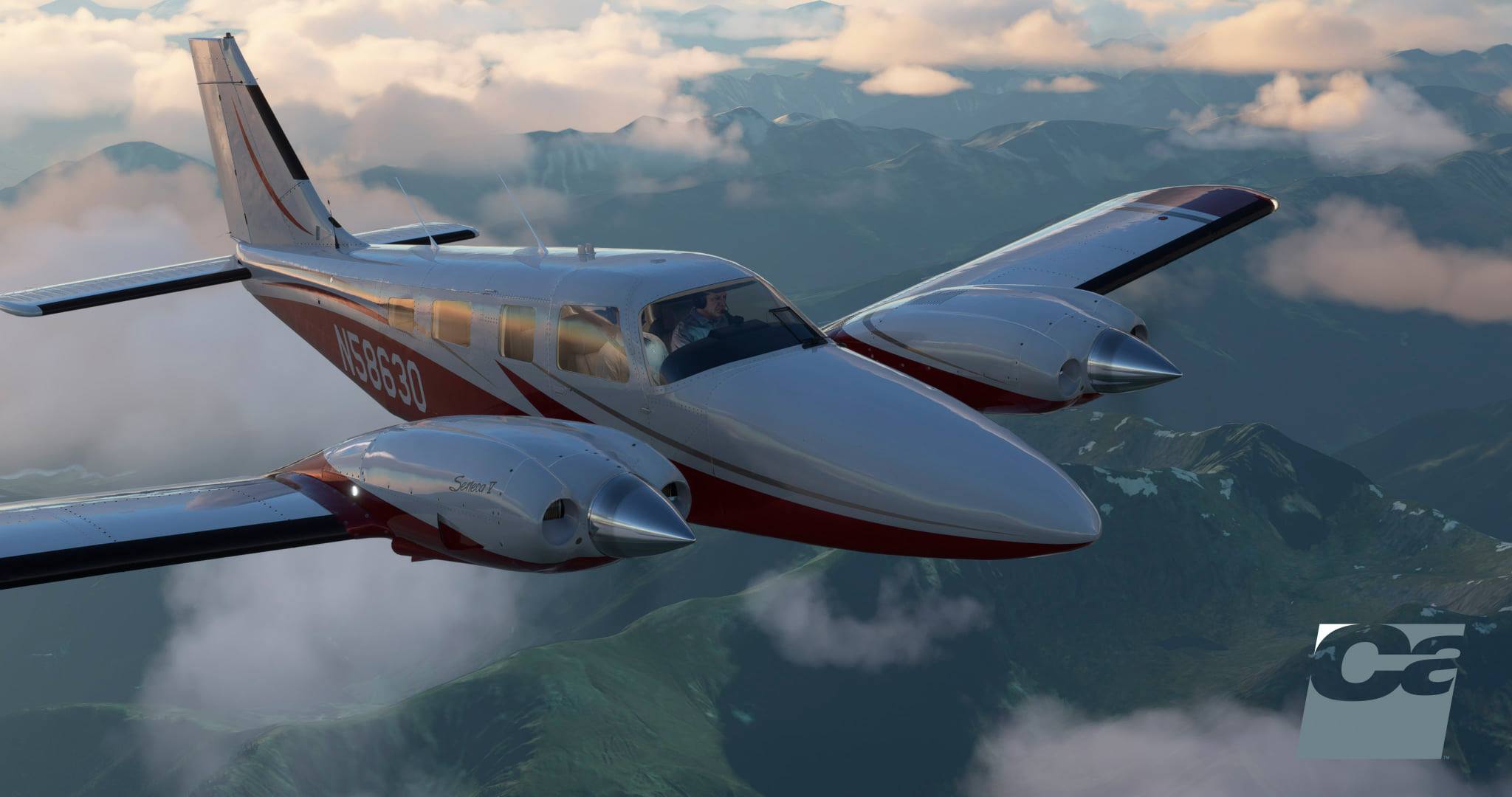 Le Piper PA34 Seneca V de Carenado disponible pour Flight Simulator